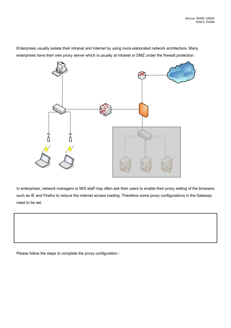 Appendix f – proxy setting for enterprise | AirLive WIAS-1200G User Manual | Page 139 / 180