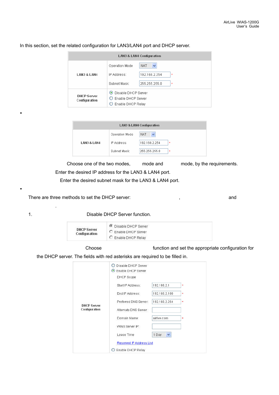 5 lan3 & lan4 configuration, Lan3 & lan4 configuration | AirLive WIAS-1200G User Manual | Page 37 / 180