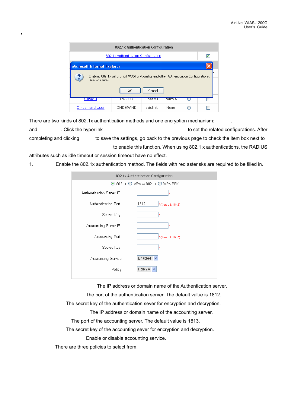 AirLive WIAS-1200G User Manual | Page 45 / 180