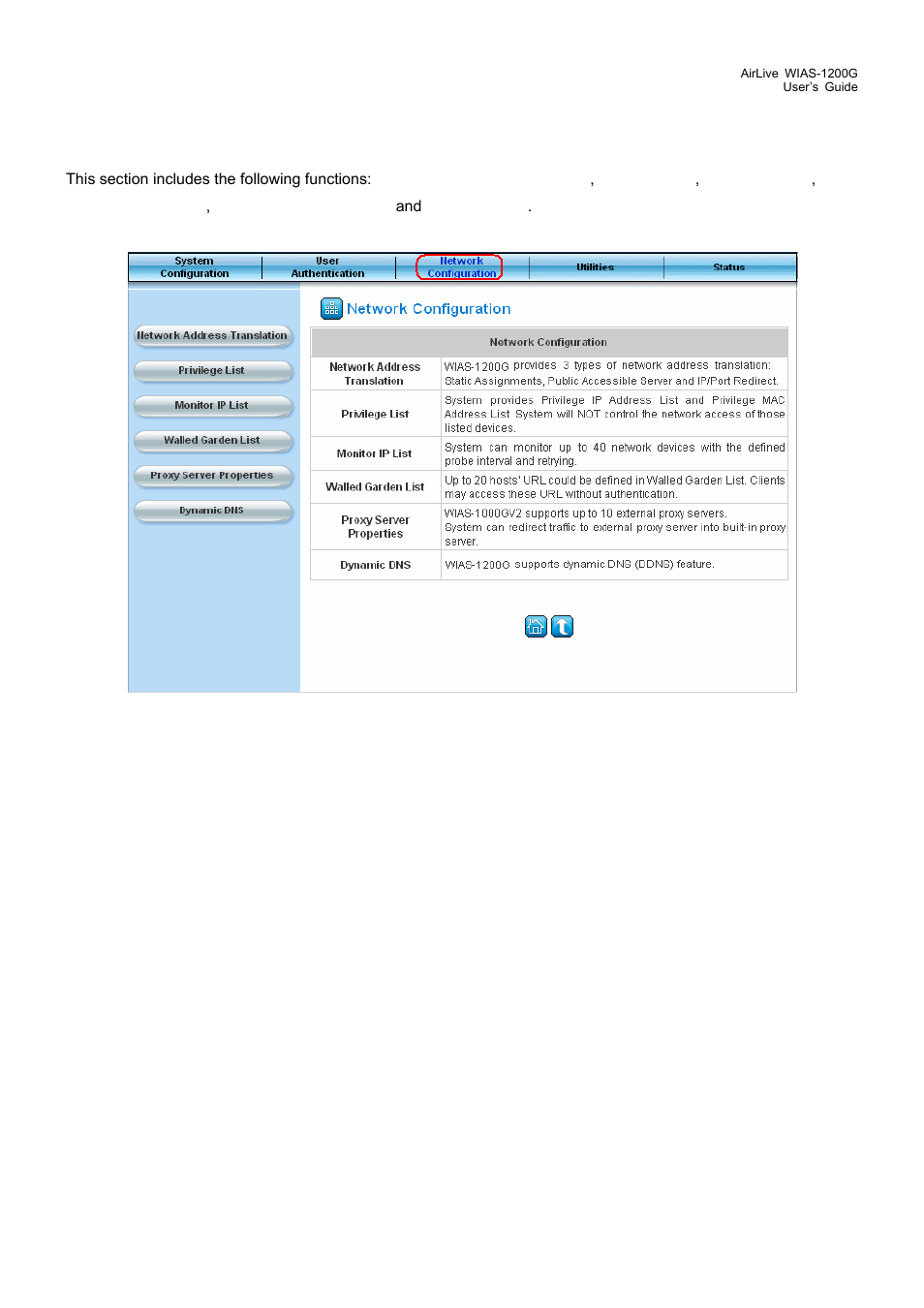 1 network address translation, Network address translation, 3 network configuration | AirLive WIAS-1200G User Manual | Page 89 / 180