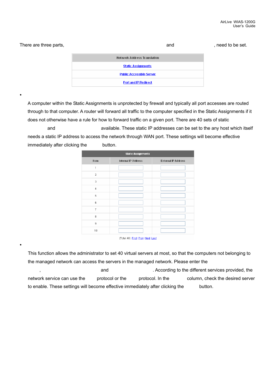 1 network address translation | AirLive WIAS-1200G User Manual | Page 90 / 180