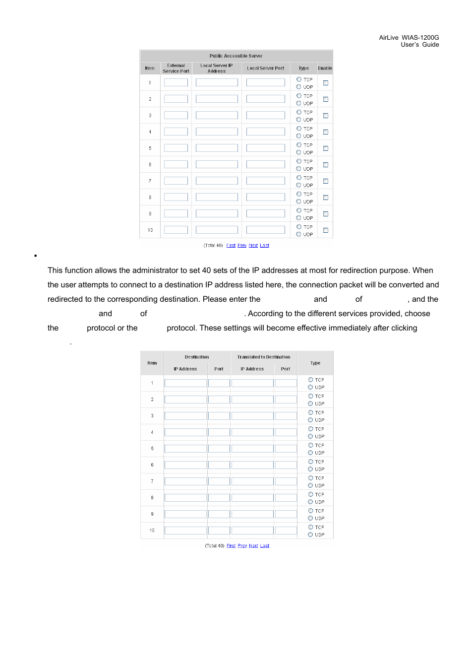 2 privilege list, Privilege list | AirLive WIAS-1200G User Manual | Page 91 / 180