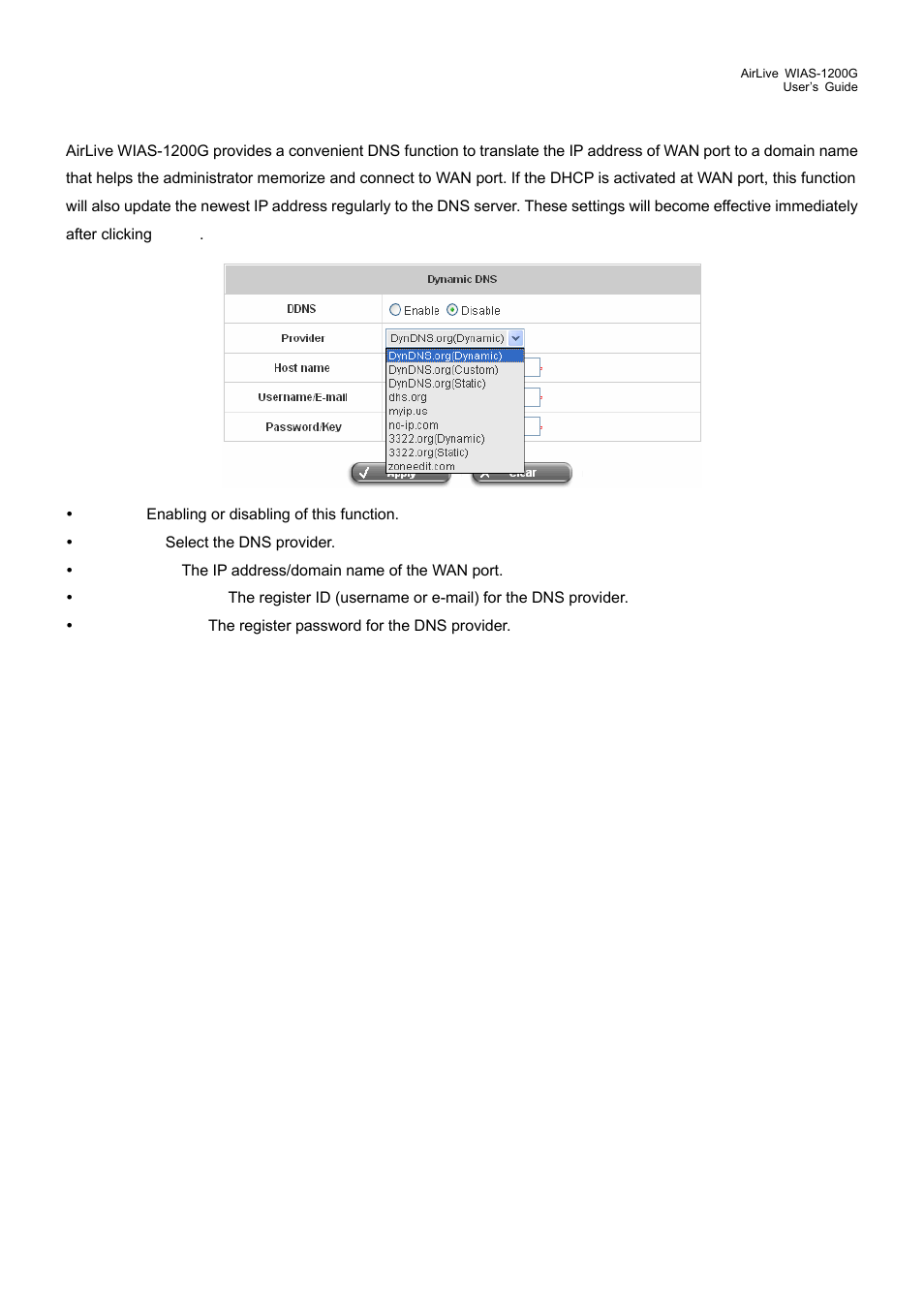 4 utilities, Utilities, 6 dynamic dns | AirLive WIAS-1200G User Manual | Page 97 / 180