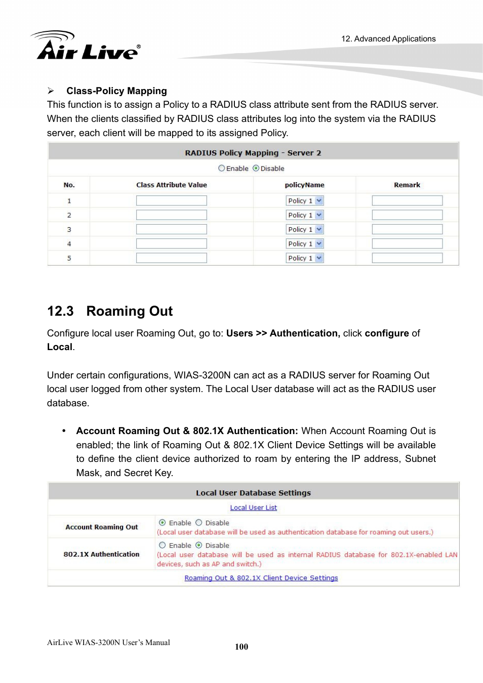 3 roaming out, Roaming out | AirLive WIAS-3200N User Manual | Page 103 / 137