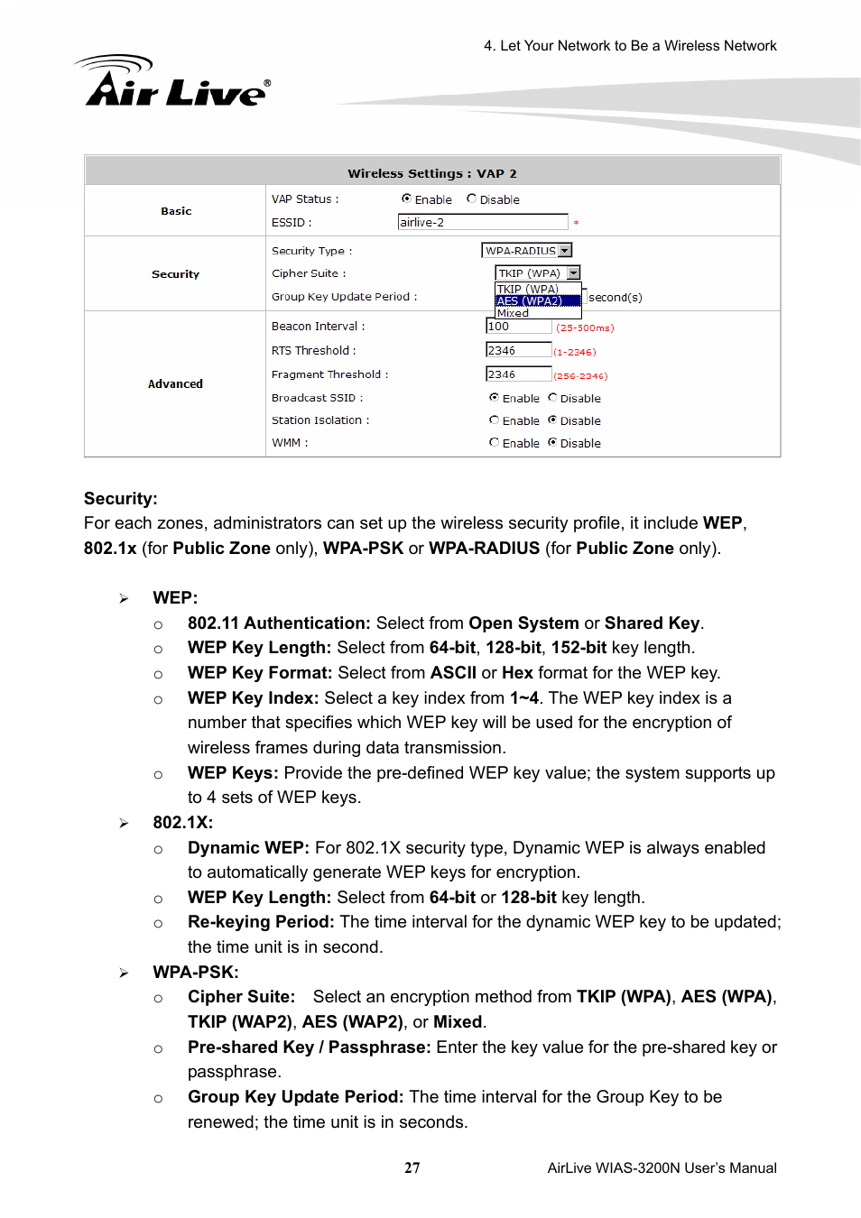 AirLive WIAS-3200N User Manual | Page 30 / 137