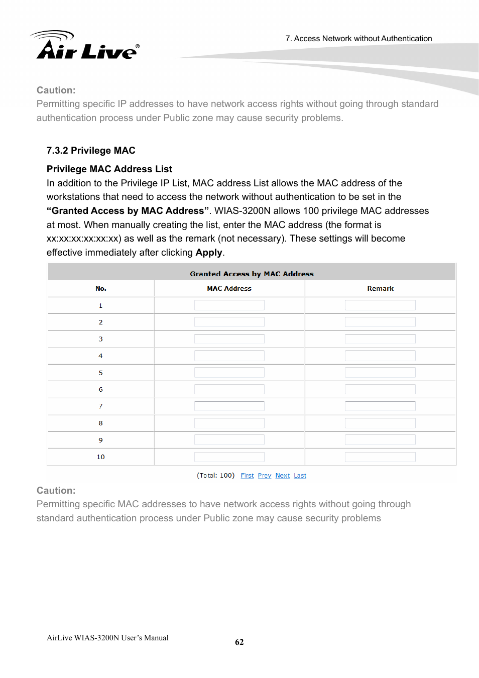 AirLive WIAS-3200N User Manual | Page 65 / 137