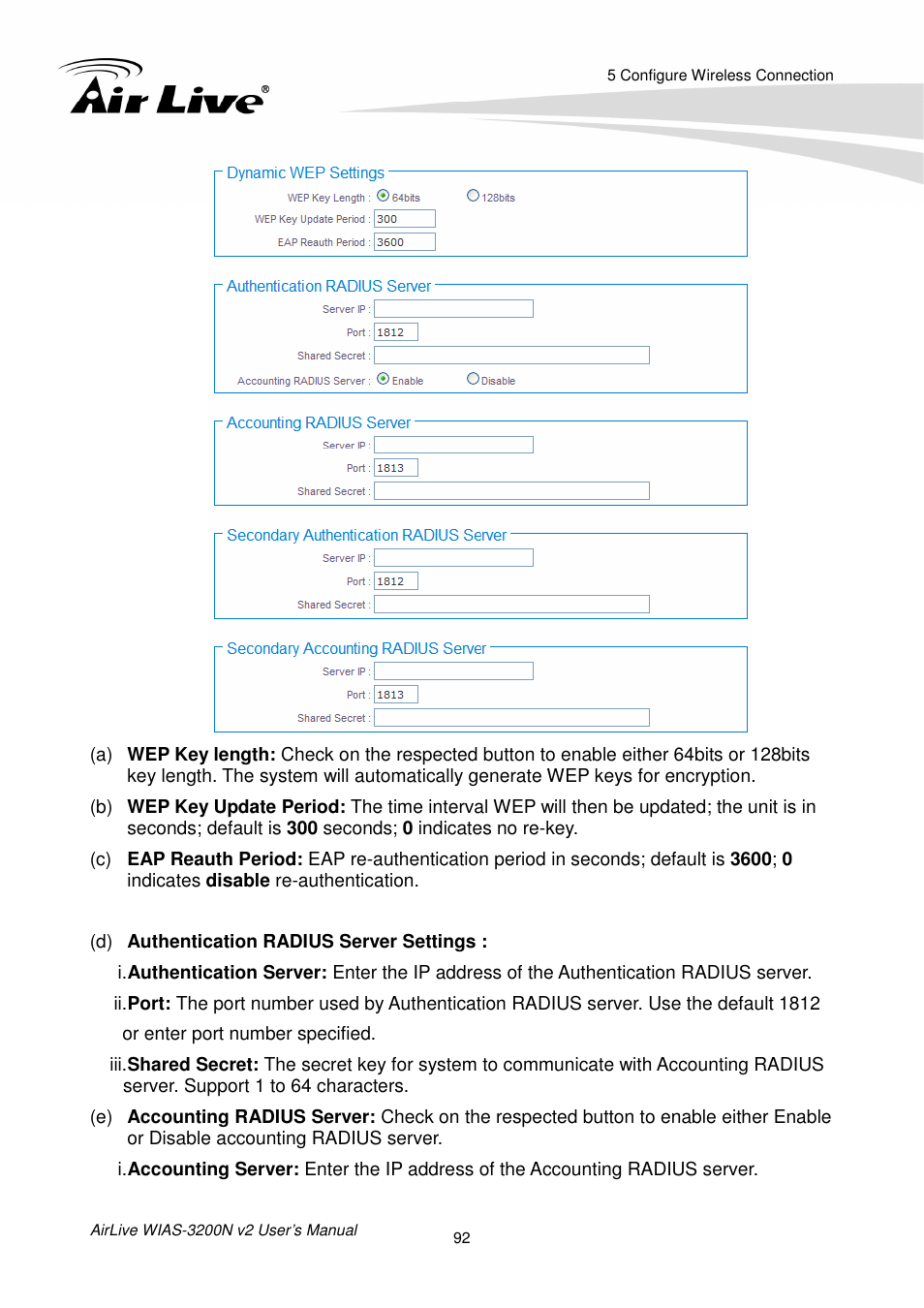 AirLive WIAS-3200N v2 User Manual | Page 98 / 170