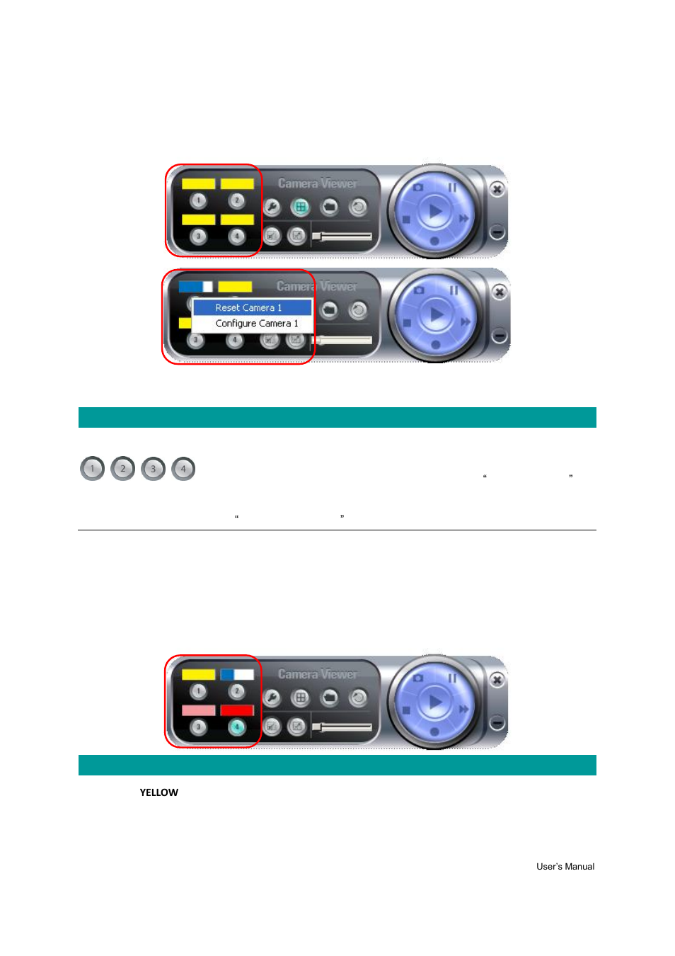 Ideo, Ecording, 2 camera buttons | 3 camera status | AirLive WL-1000CAM User Manual | Page 36 / 69