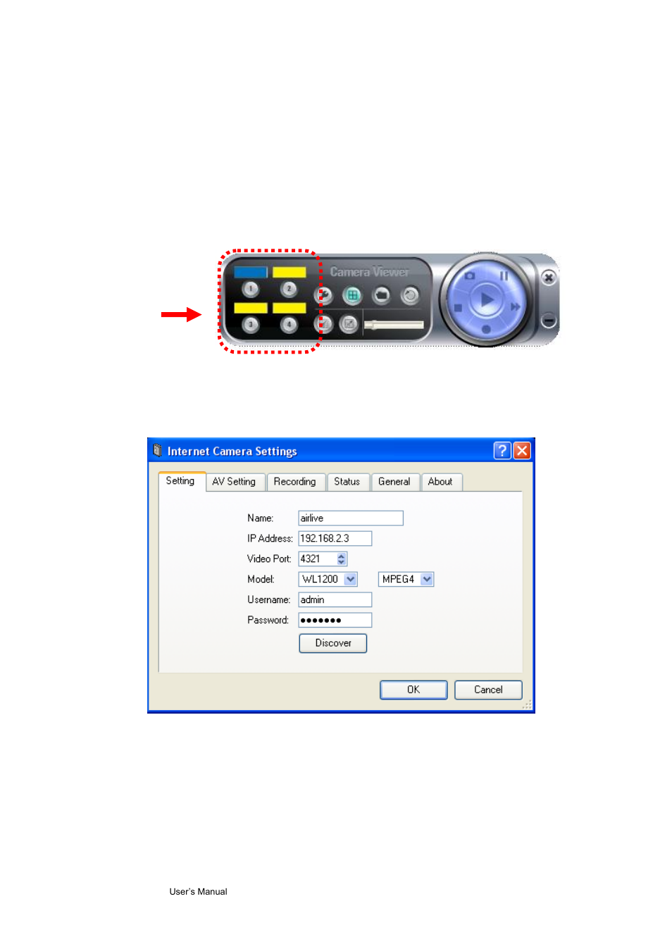 1 connecting to ip camera | AirLive WL-1200CAM User Manual | Page 73 / 88