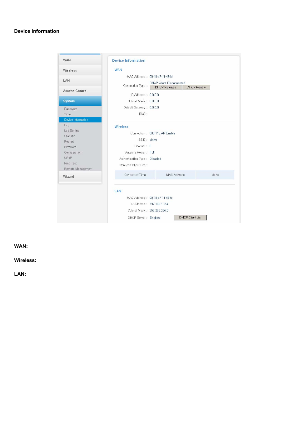 Device information | AirLive WL-1500R User Manual | Page 52 / 60
