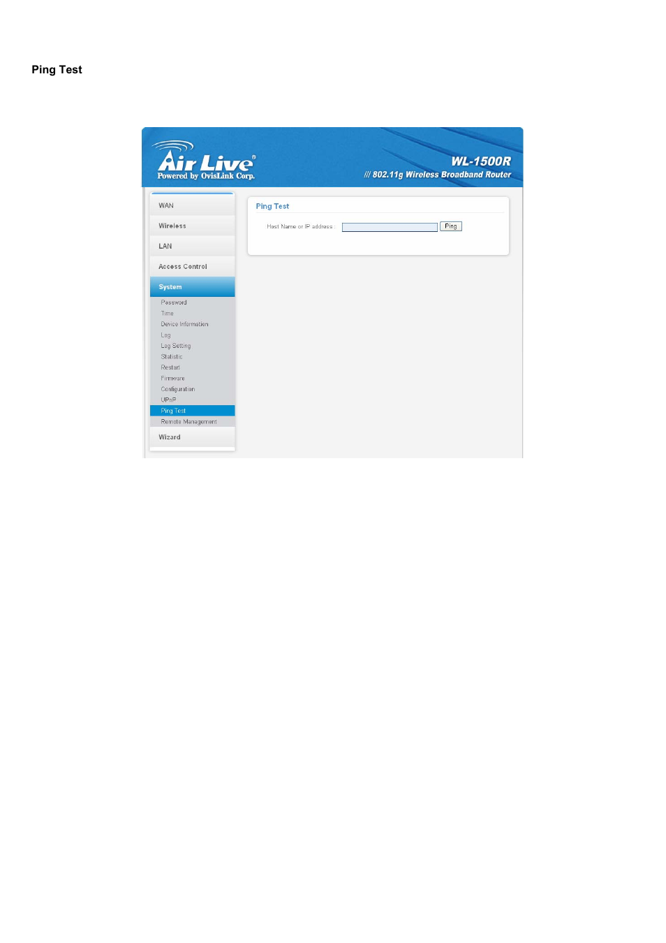 Ping test | AirLive WL-1500R User Manual | Page 58 / 60