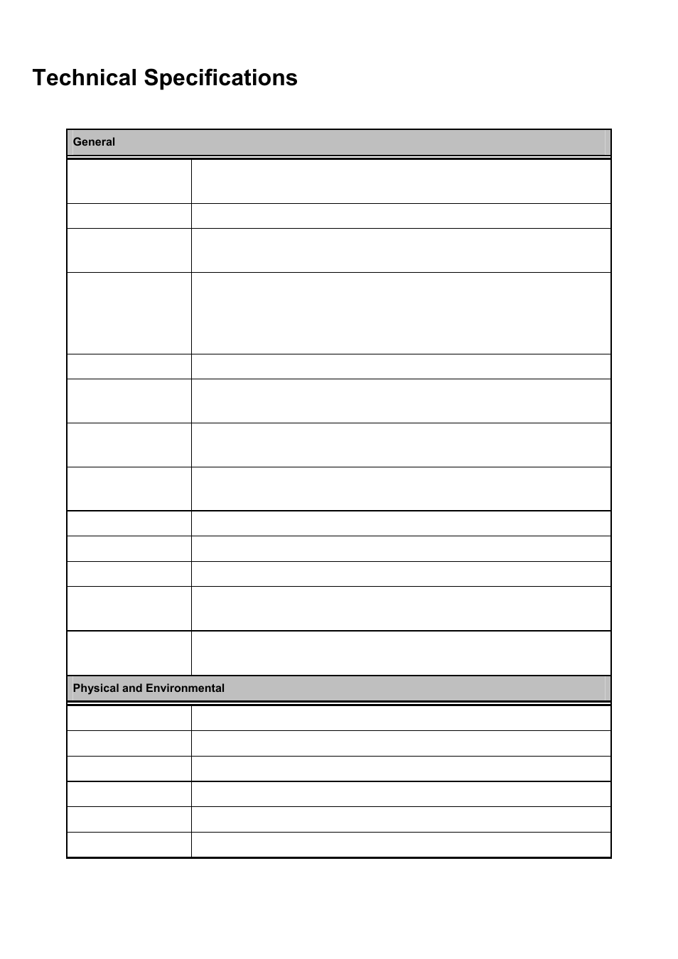 Technical specifications, Echnical, Pecifications | AirLive WL-1500R User Manual | Page 60 / 60