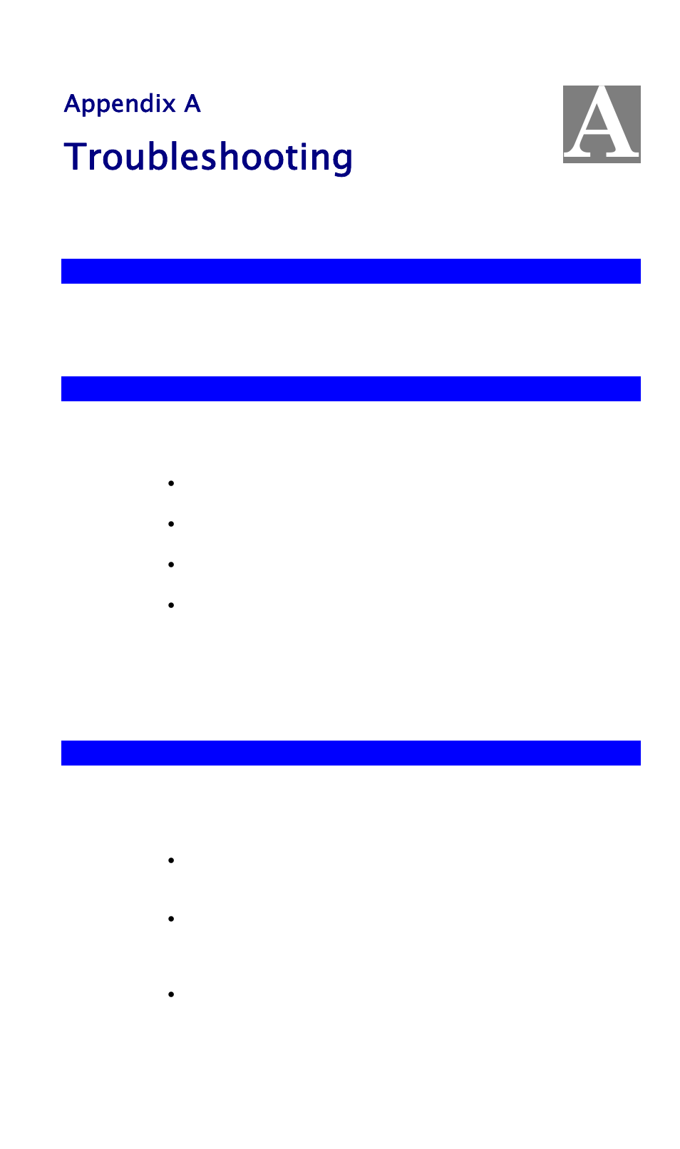 Appendix a troubleshooting, Overview, General problems | Internet access, Troubleshooting, Appendix a | AirLive WL-1600GL User Manual | Page 109 / 115