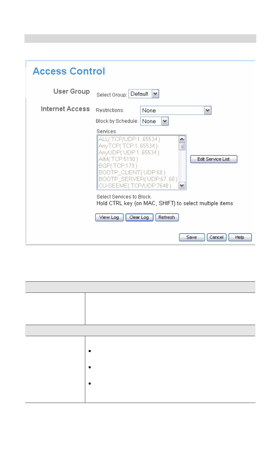 Access control screen, Data - access control screen | AirLive WL-1600GL User Manual | Page 62 / 115