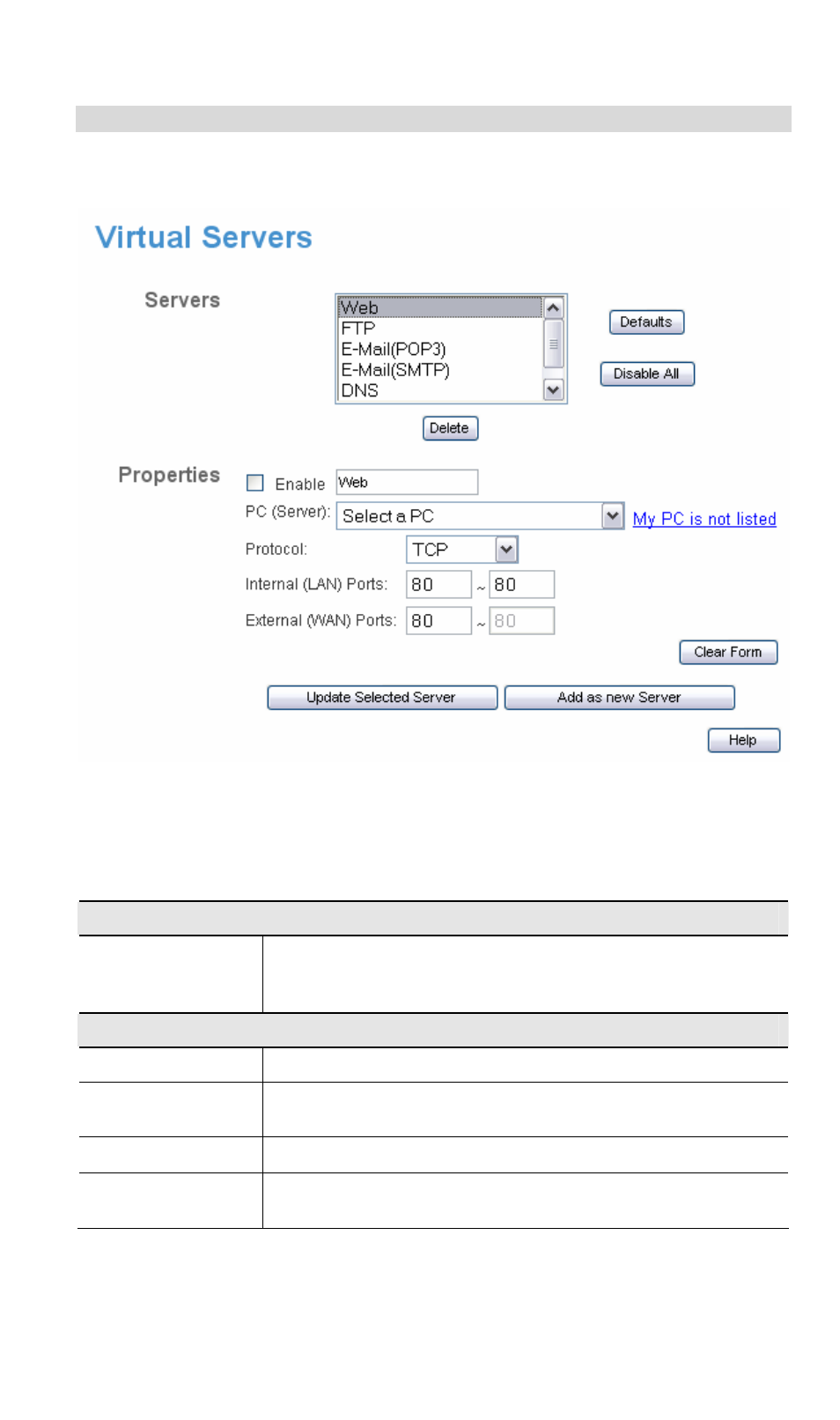 Virtual servers screen, Data - virtual servers screen | AirLive WL-1600GL User Manual | Page 79 / 115