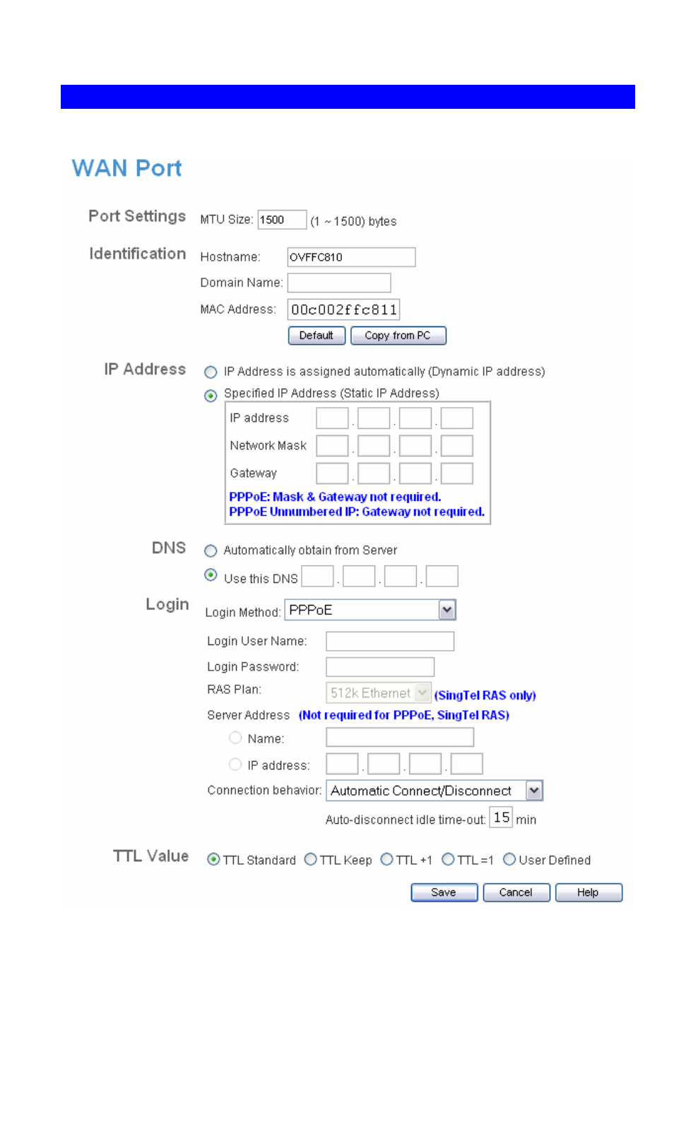 Wan port configuration | AirLive WL-1600GL User Manual | Page 83 / 115