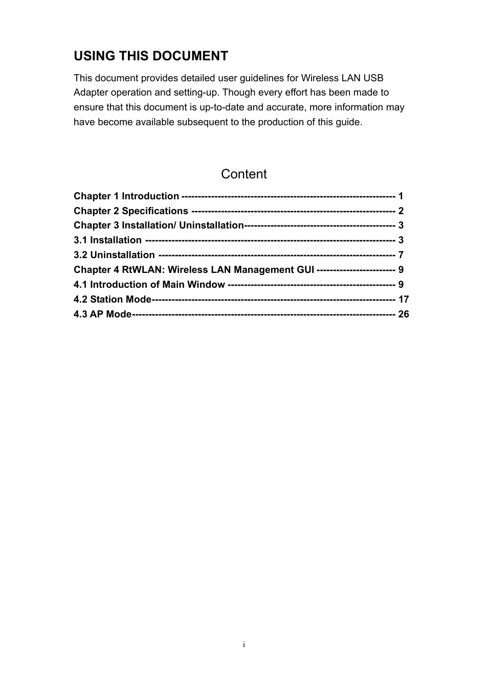 Using this document, Content | AirLive WL-1600USB User Manual | Page 4 / 34