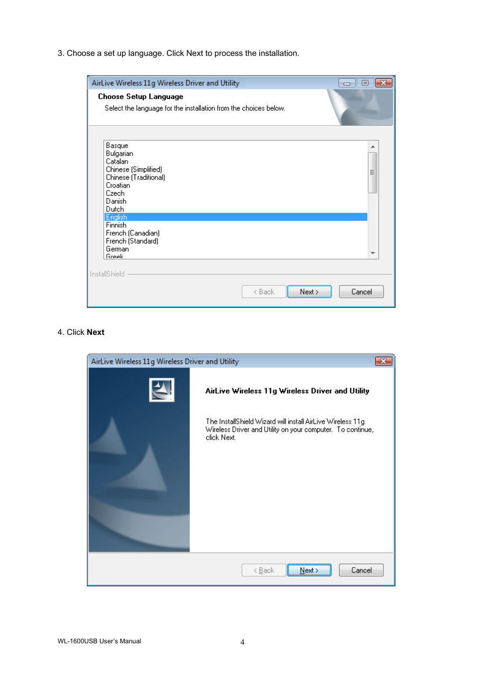 AirLive WL-1600USB User Manual | Page 8 / 34