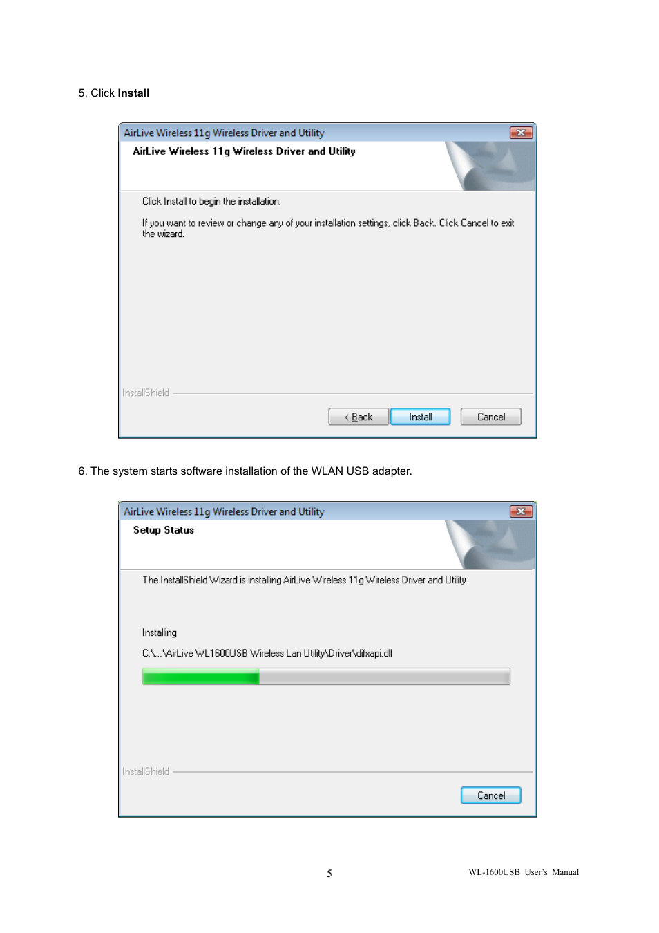 AirLive WL-1600USB User Manual | Page 9 / 34