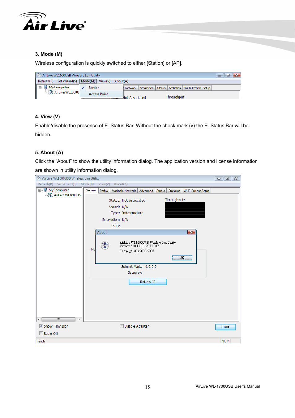 AirLive WL-1700USB User Manual | Page 17 / 32