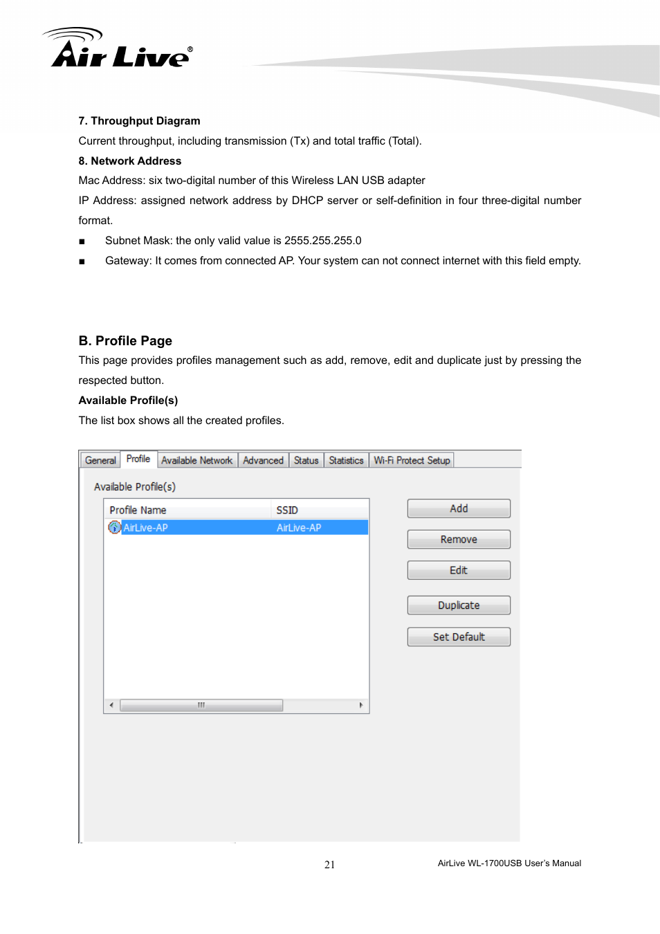 AirLive WL-1700USB User Manual | Page 23 / 32