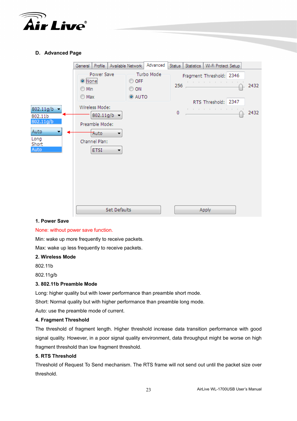 AirLive WL-1700USB User Manual | Page 25 / 32