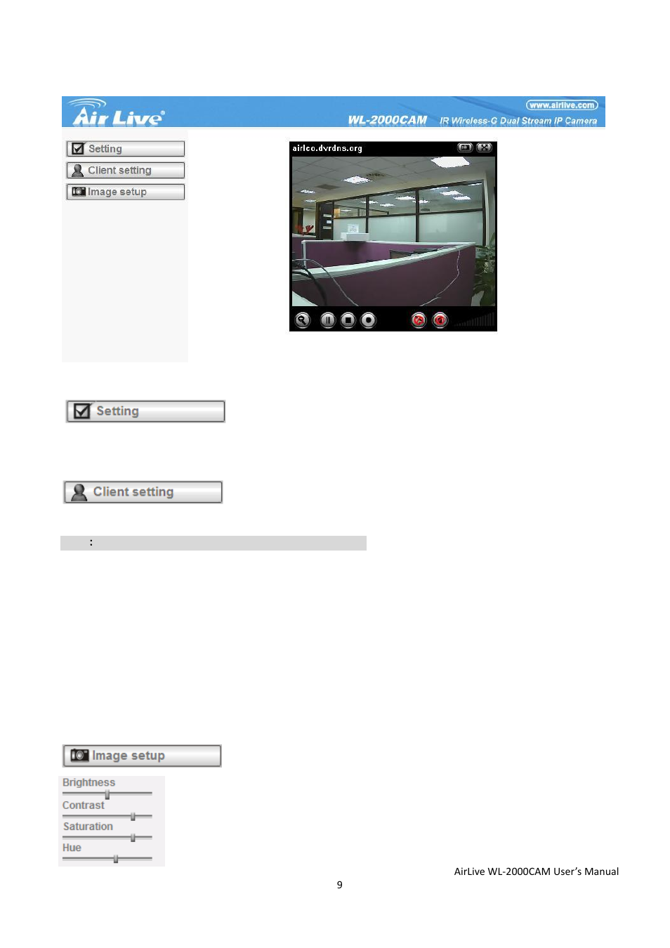 2 configuration of main menu | AirLive WL-2000CAM User Manual | Page 12 / 43