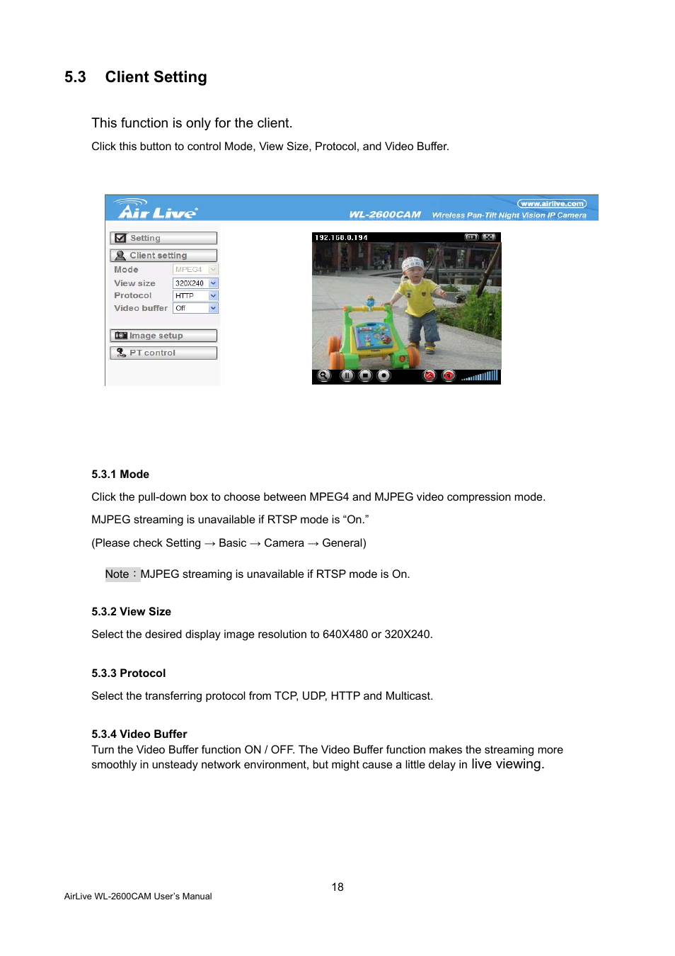 3 client setting | AirLive WL-2600CAM User Manual | Page 19 / 90