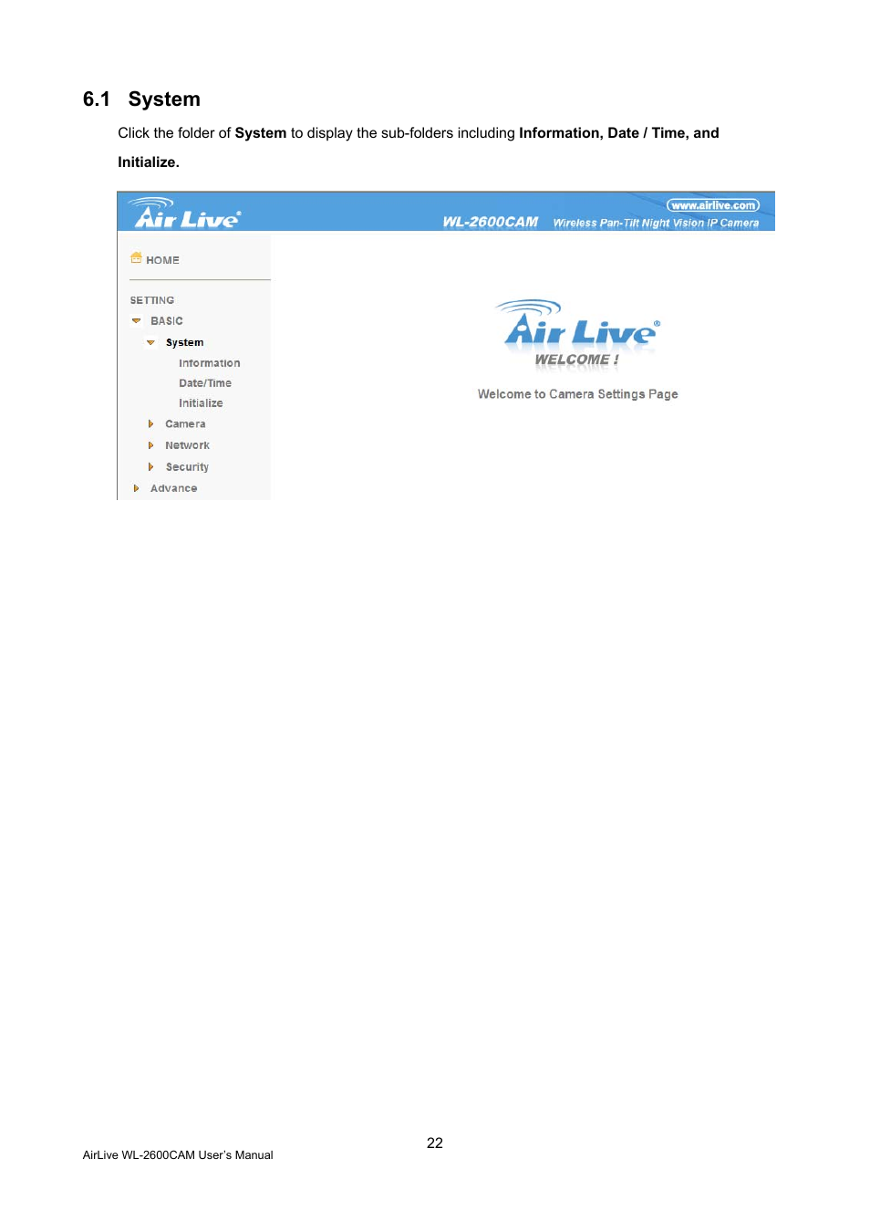 1 system | AirLive WL-2600CAM User Manual | Page 23 / 90