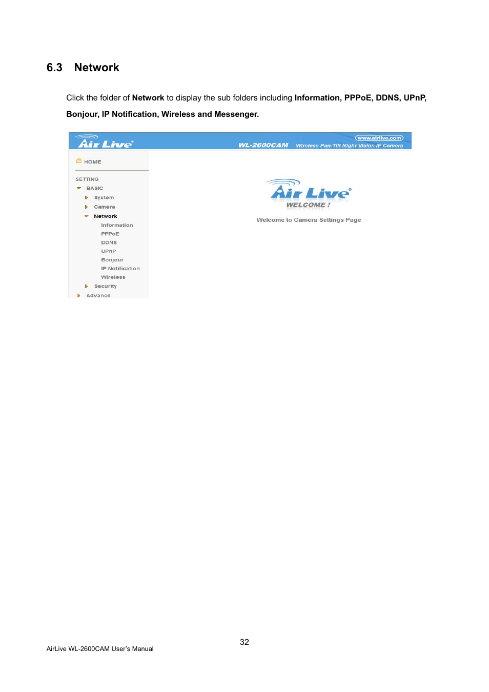 3 network | AirLive WL-2600CAM User Manual | Page 33 / 90