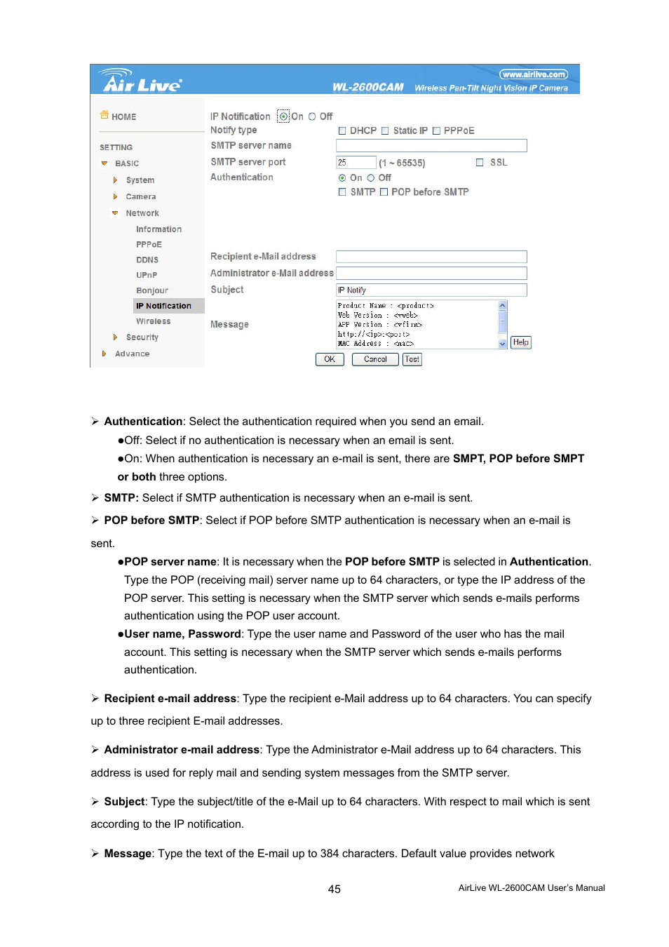 AirLive WL-2600CAM User Manual | Page 46 / 90