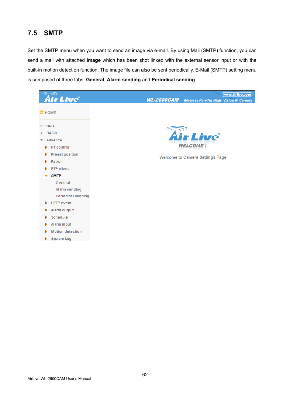 5 smtp | AirLive WL-2600CAM User Manual | Page 63 / 90