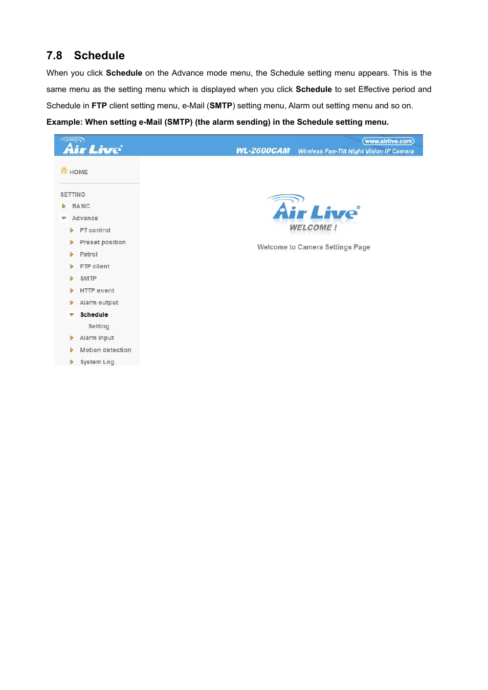 8 schedule | AirLive WL-2600CAM User Manual | Page 82 / 90