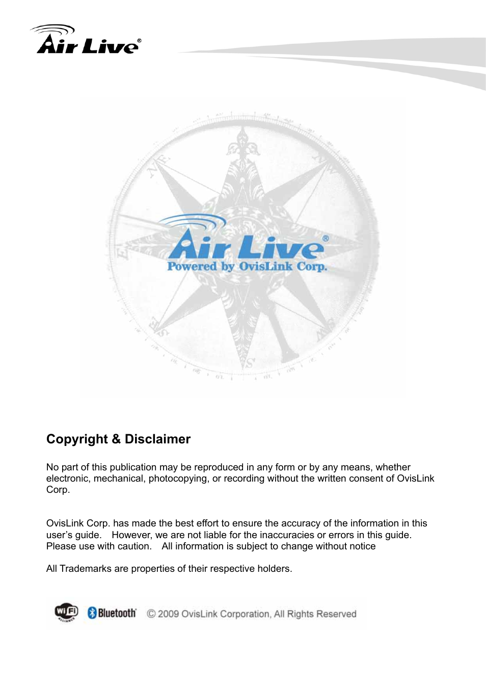 Copyright & disclaimer | AirLive WL-350HD User Manual | Page 2 / 98