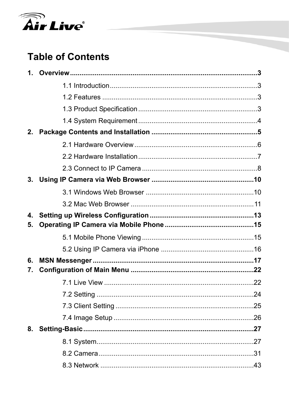 AirLive WL-350HD User Manual | Page 4 / 98