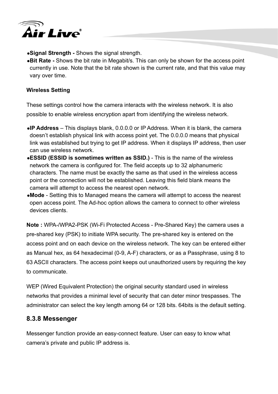 8 messenger | AirLive WL-350HD User Manual | Page 59 / 98