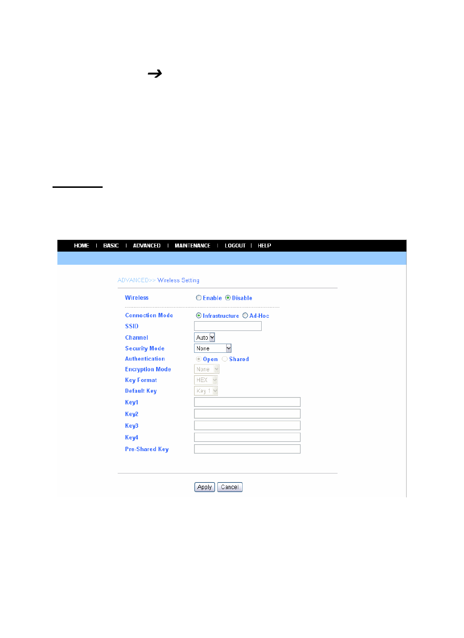 Advanced ( wireless (for wireless model), Setting, Advanced | Wireless (for wireless model) | AirLive WL-5420CAM User Manual | Page 39 / 113