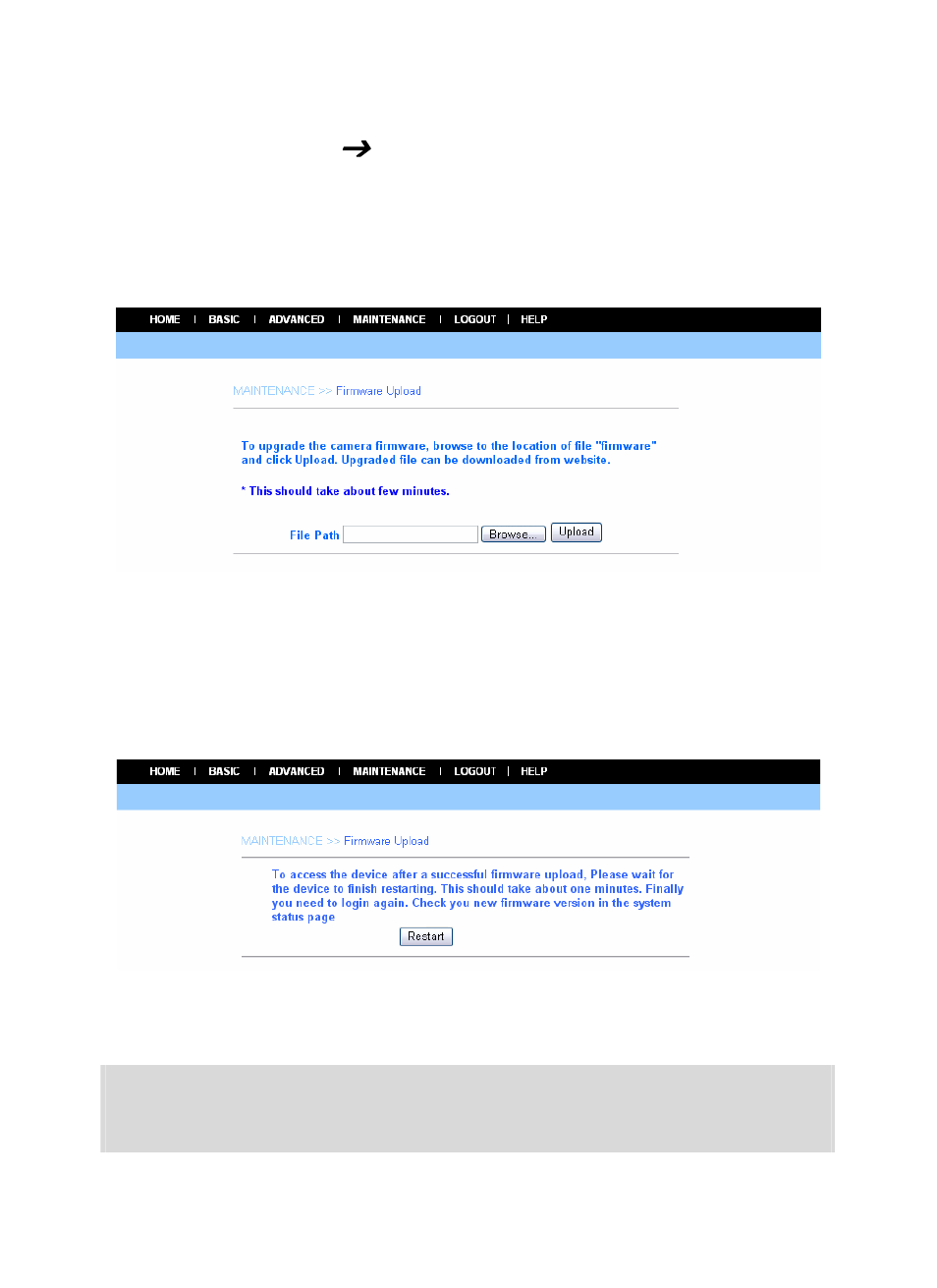Maintenance ( firmware upload, Maintenance, Firmware upload | AirLive WL-5420CAM User Manual | Page 53 / 113