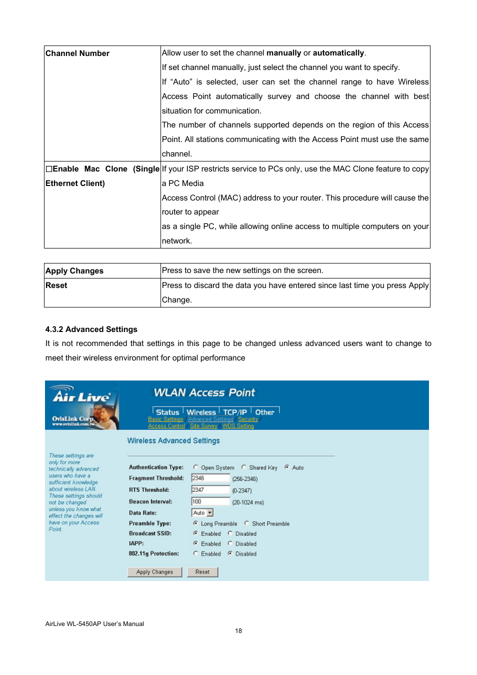 AirLive WL-5450AP User Manual | Page 20 / 32