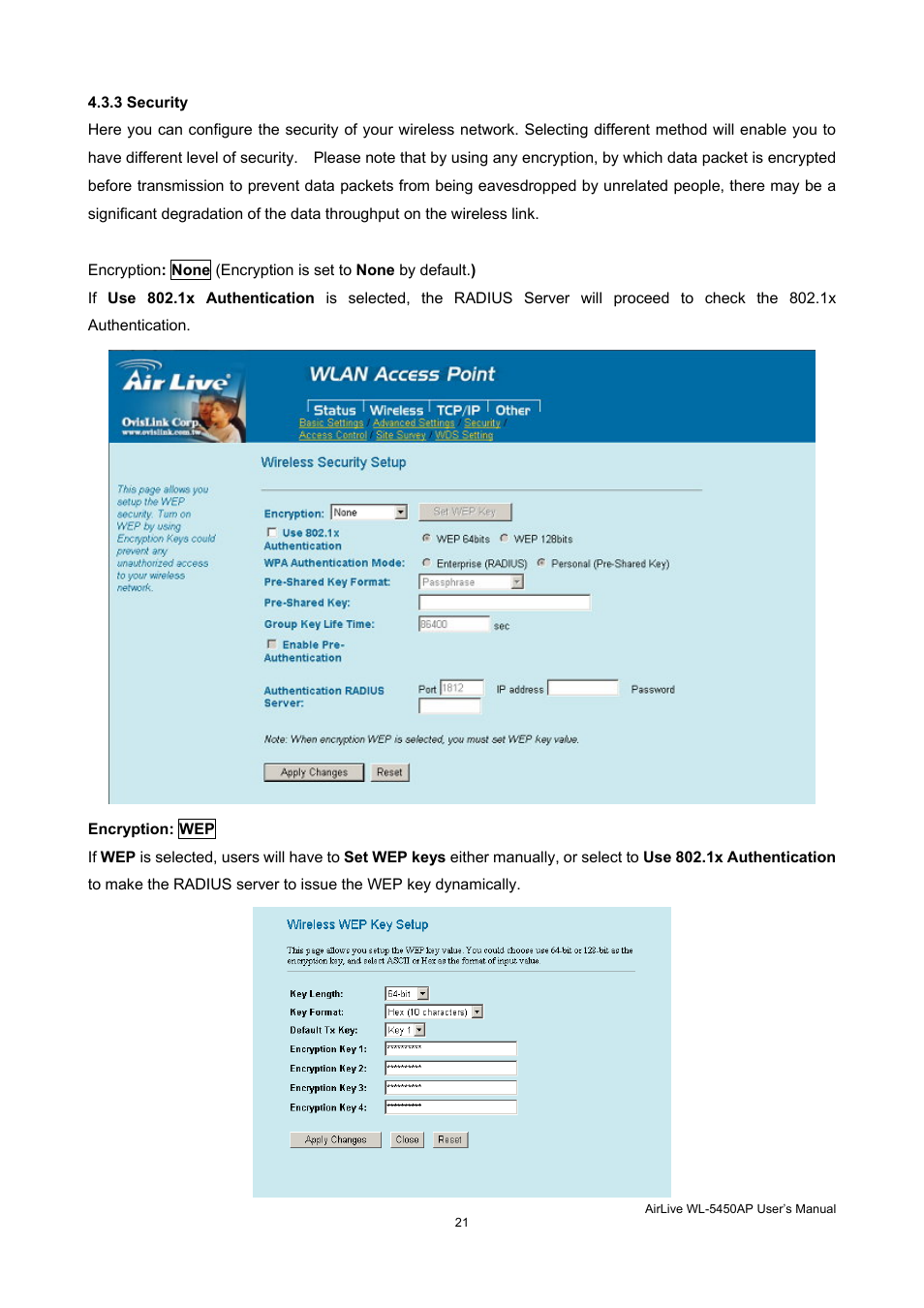 AirLive WL-5450AP User Manual | Page 23 / 32