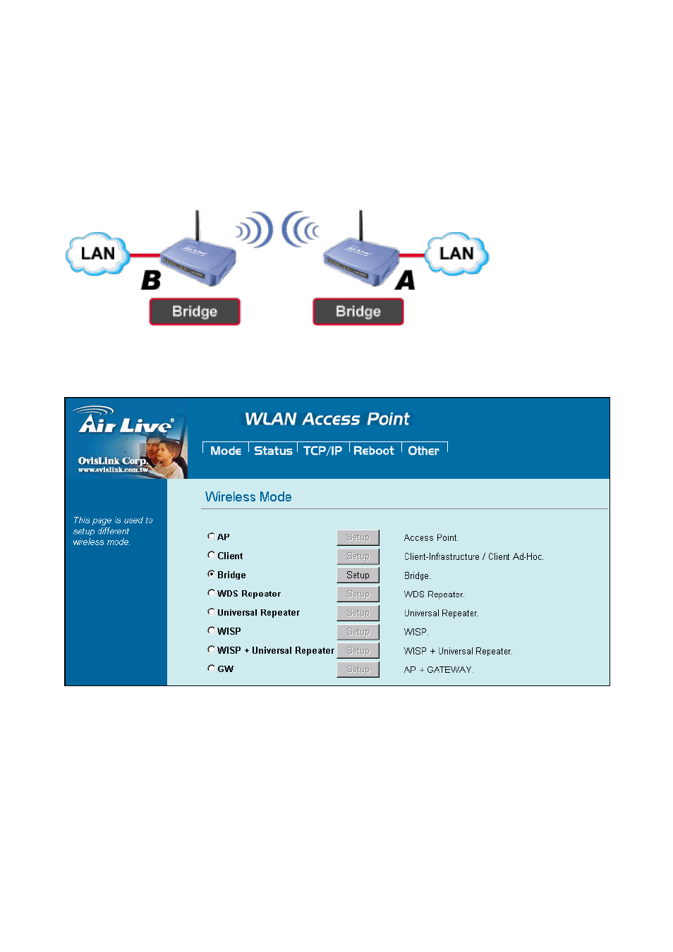 3 bridge mode | AirLive WL-5460AP v2 User Manual | Page 18 / 74