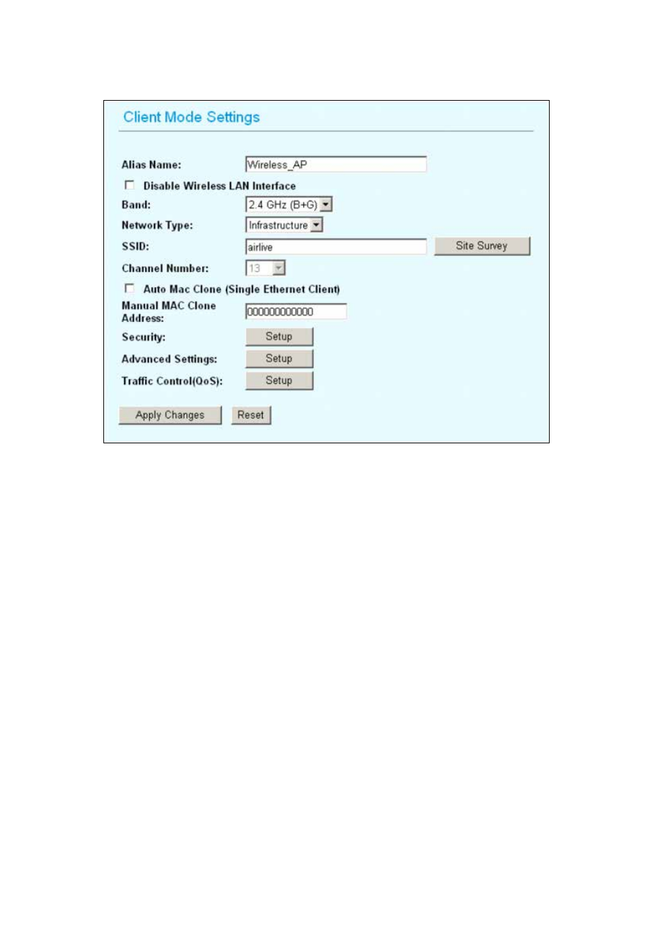 2 client mode settings | AirLive WL-5460AP v2 User Manual | Page 26 / 74