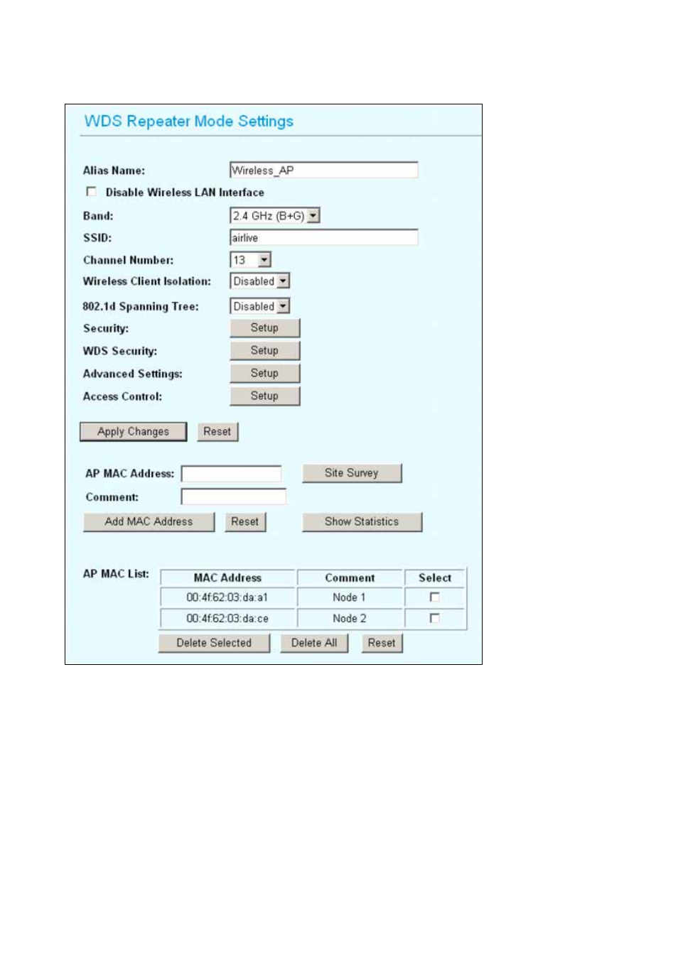 4 wds repeater mode settings | AirLive WL-5460AP v2 User Manual | Page 30 / 74