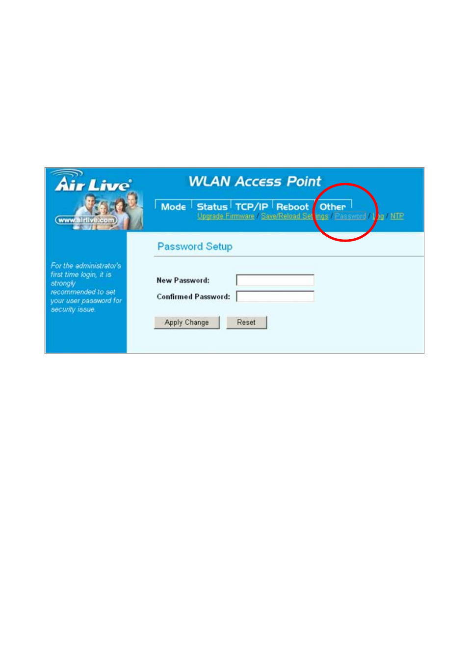 4 change password | AirLive WL-5460AP v2 User Manual | Page 67 / 74