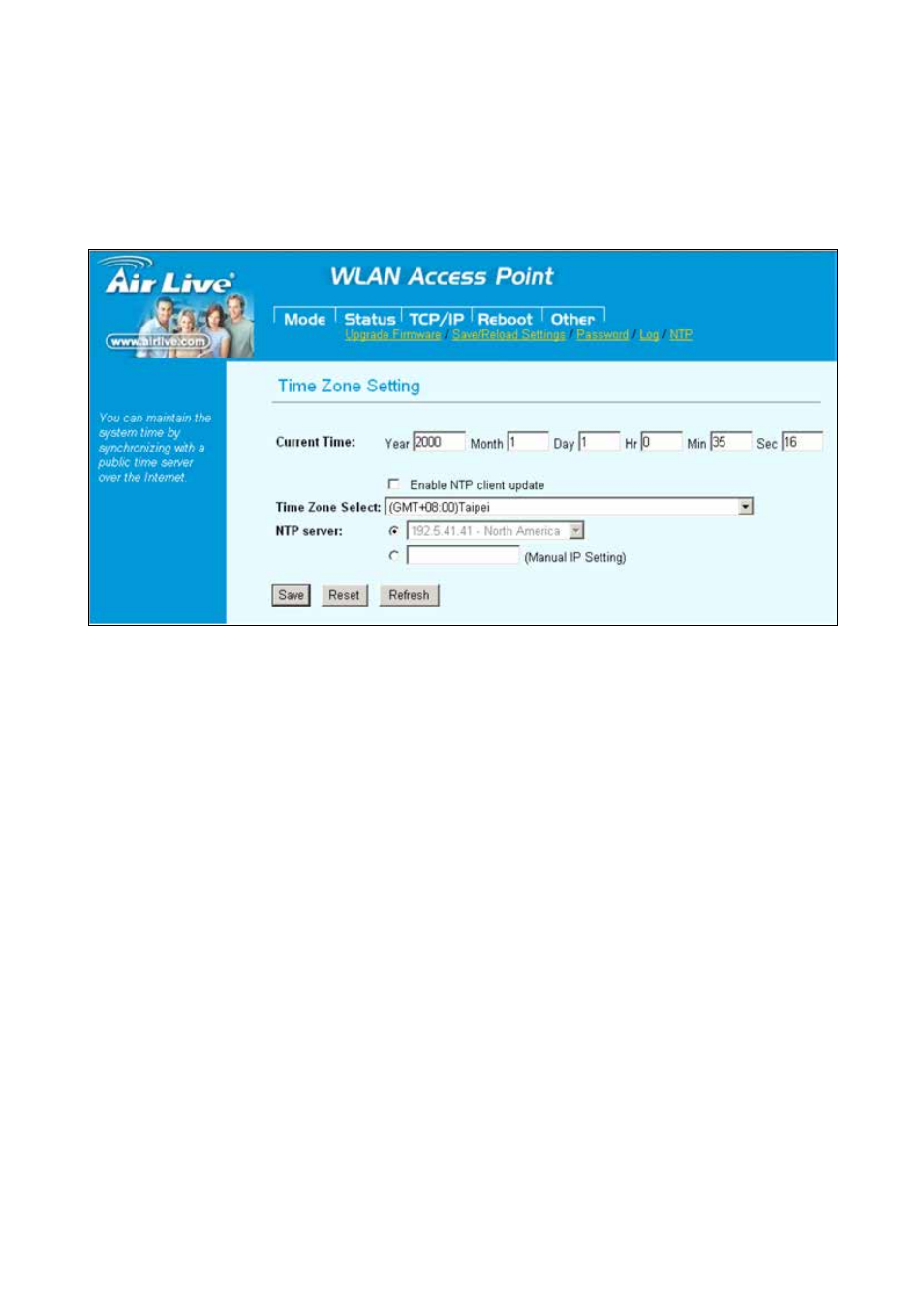 6 ntp settings | AirLive WL-5460AP v2 User Manual | Page 69 / 74