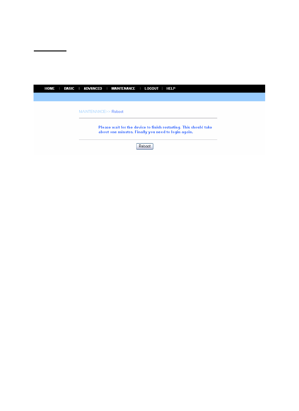 Reboot | AirLive WL-5460CAM User Manual | Page 50 / 110