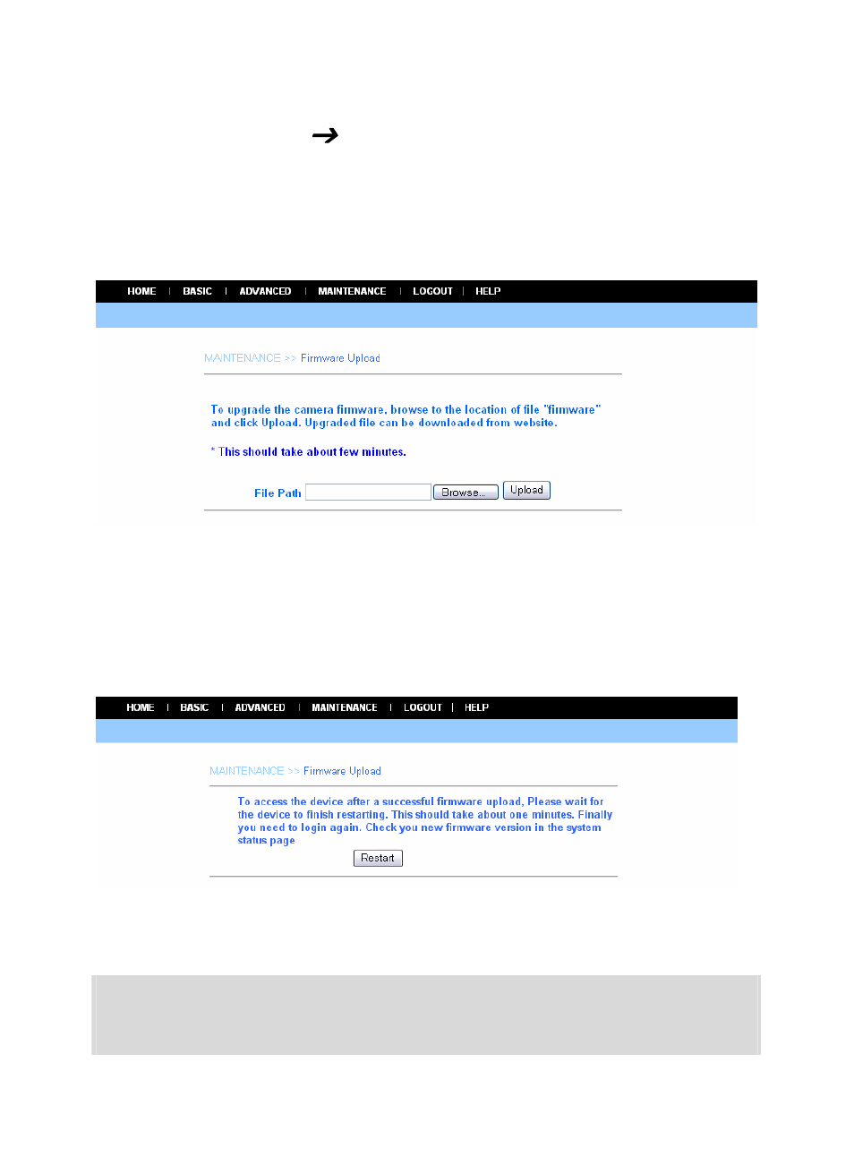 Maintenance ( firmware upload, Maintenance, Firmware upload | AirLive WL-5460CAM User Manual | Page 52 / 110