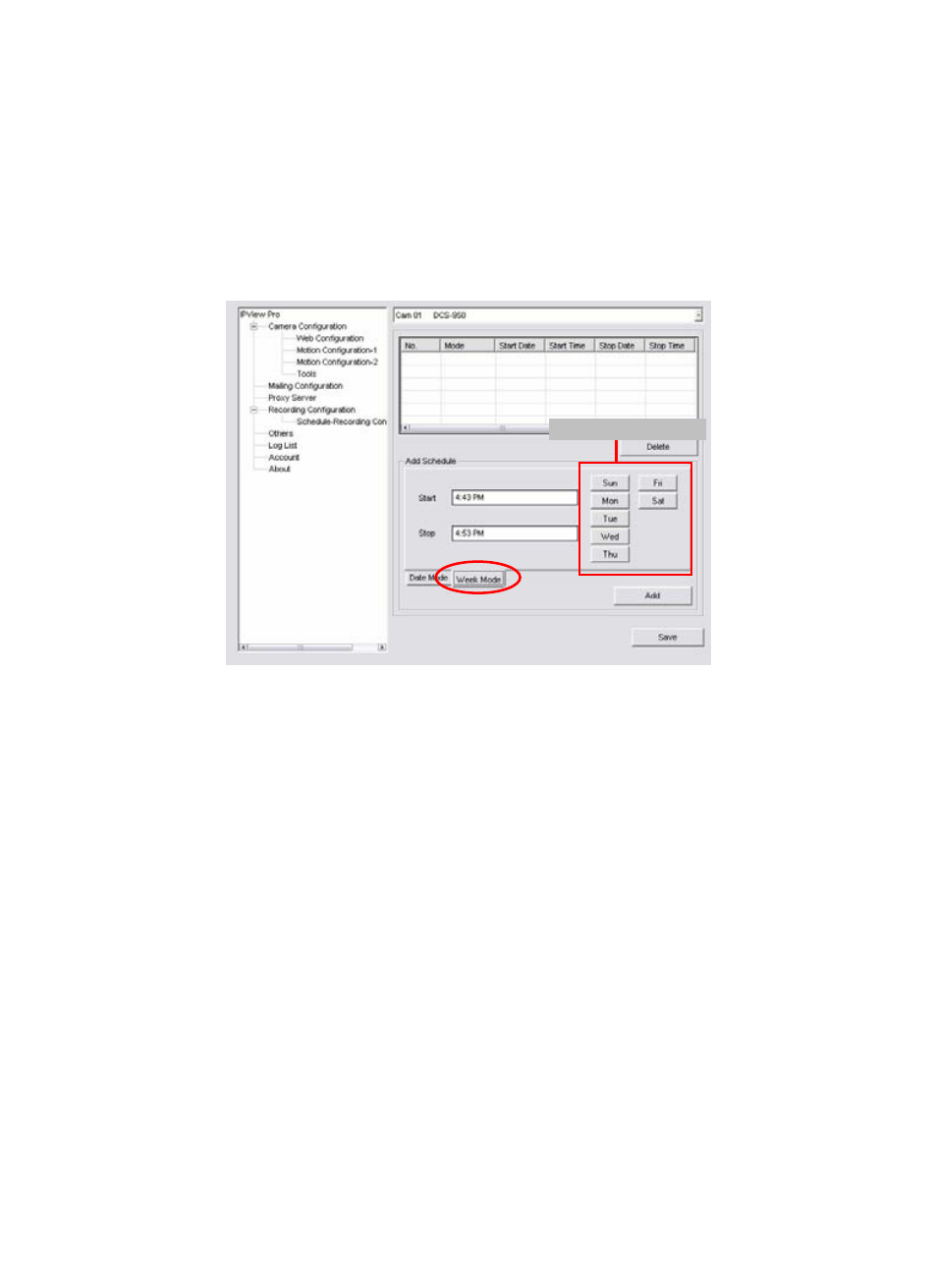 Week mode | AirLive WL-5460CAM User Manual | Page 84 / 110