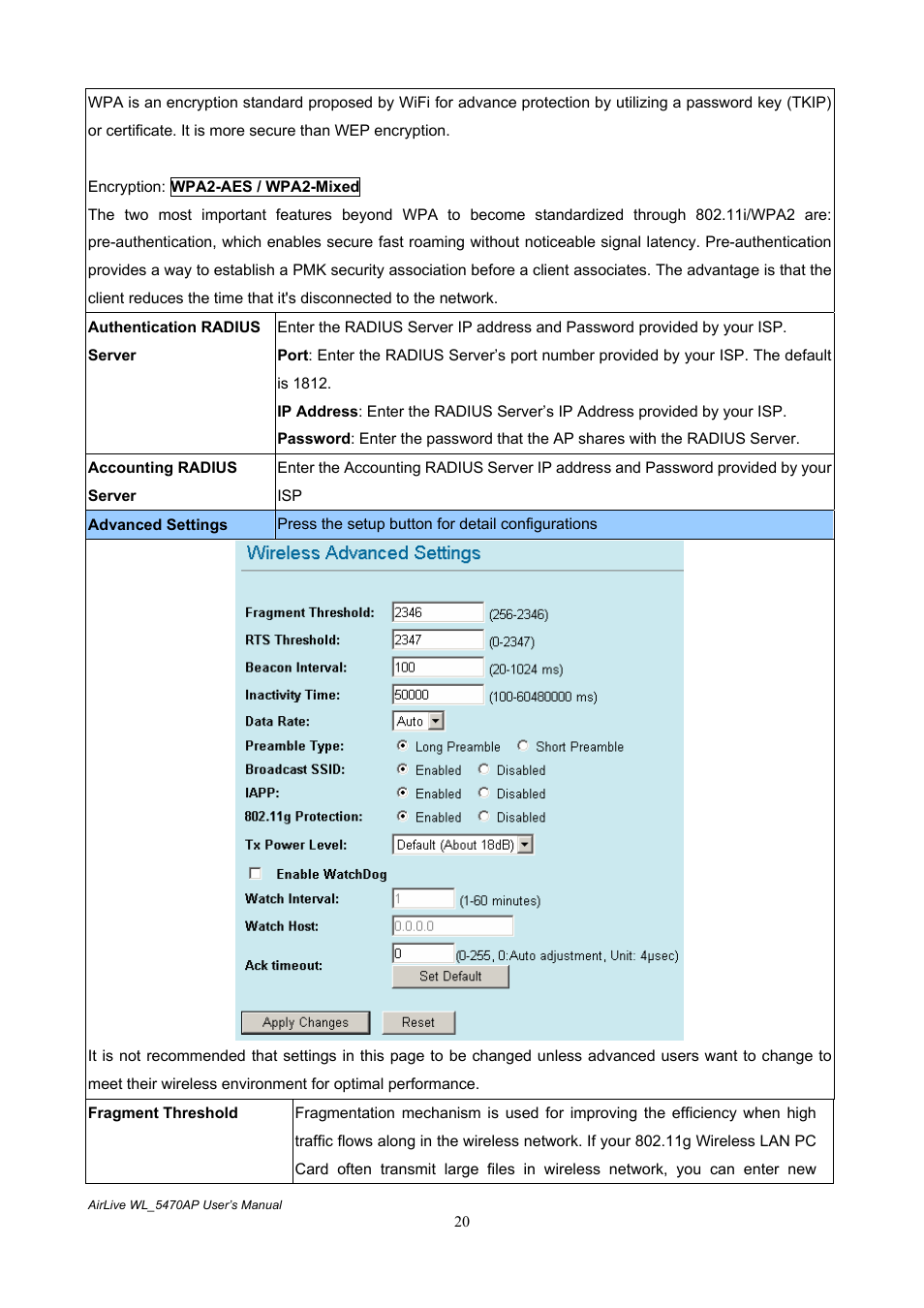 AirLive WL-5470AP User Manual | Page 25 / 50