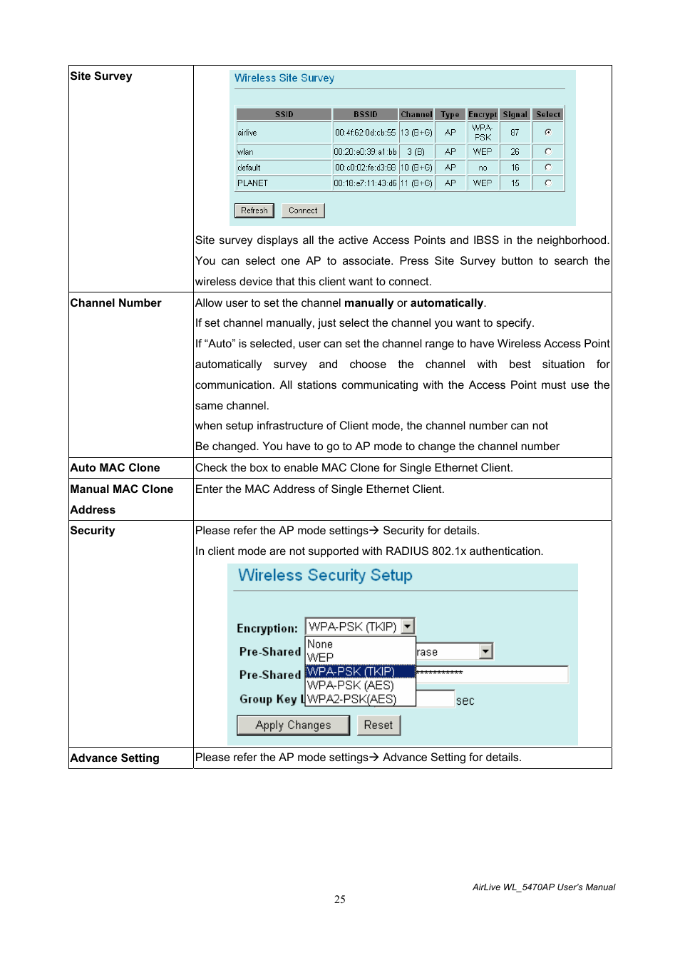 AirLive WL-5470AP User Manual | Page 30 / 50